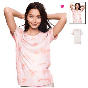 Gray Tie Dye Pink T-Shirt